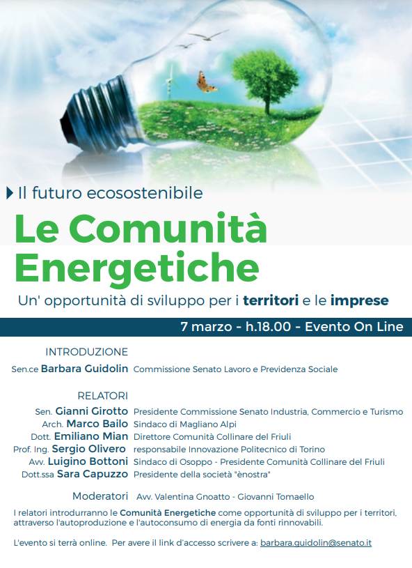 EVENTO: Il futuro ecosostenibile - le Comunità Energetiche 